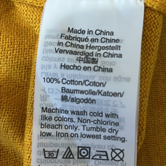 J.Crew Ruffle Neck Sweater Ochre Yellow Mustard Pullover New Women Large Sweater - Picture 7 of 7